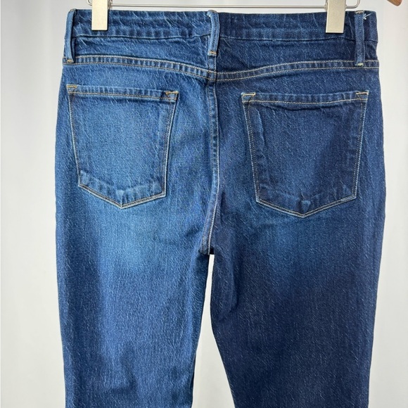 Frame Le Crop Two Toned Mini Bootcut Jeans in Blue Size 28 - Picture 5 of 8